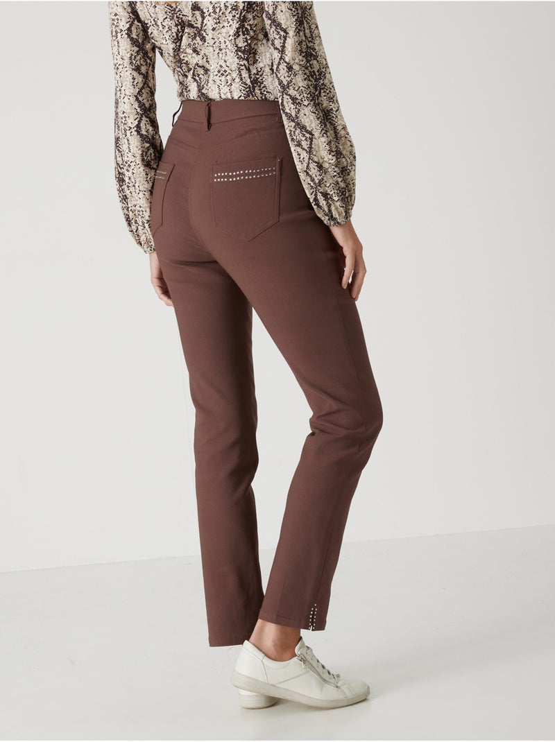 Tregging tissu stretch - DAXON Marron chocolat - Kiabi