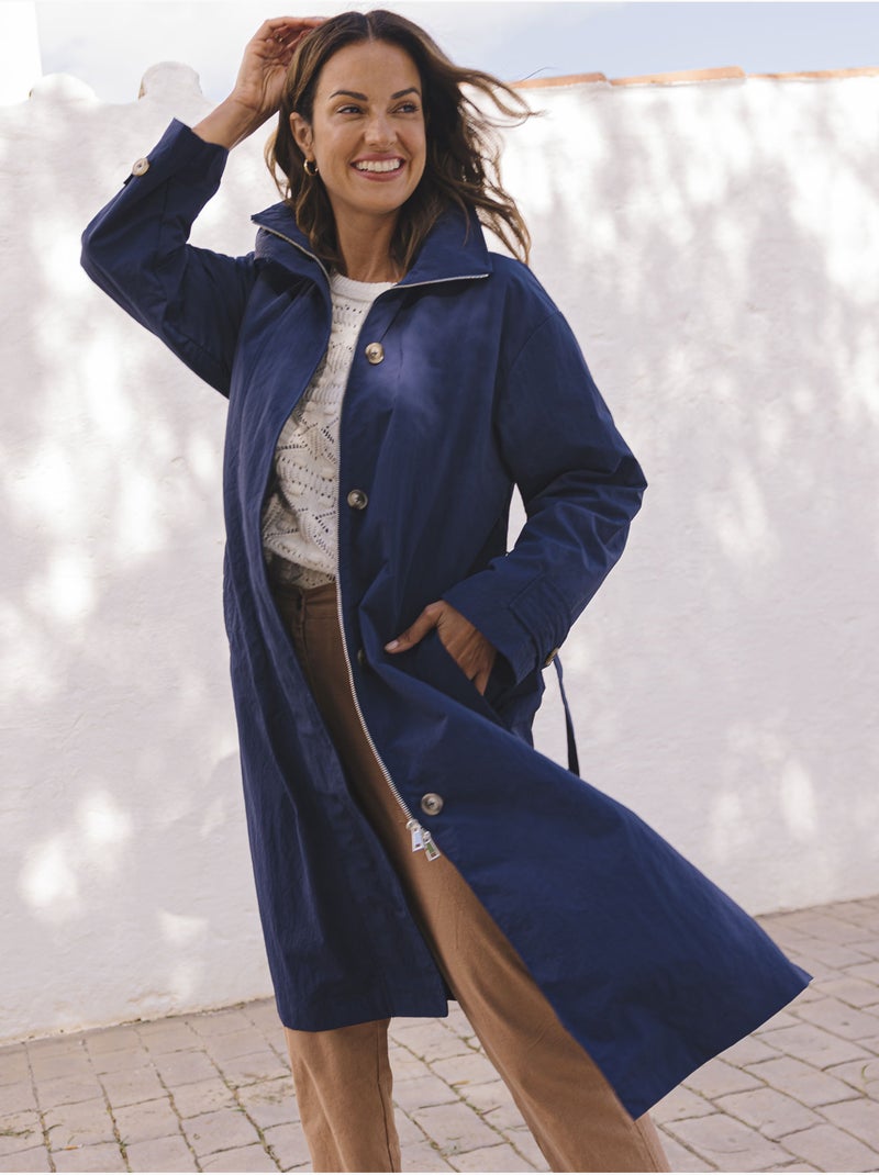 Trench avec capuche - DAXON Bleu marine - Kiabi