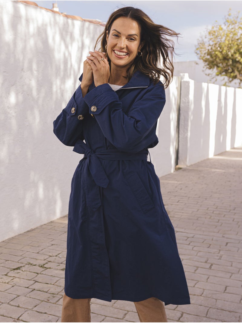 Trench avec capuche - DAXON Bleu marine - Kiabi