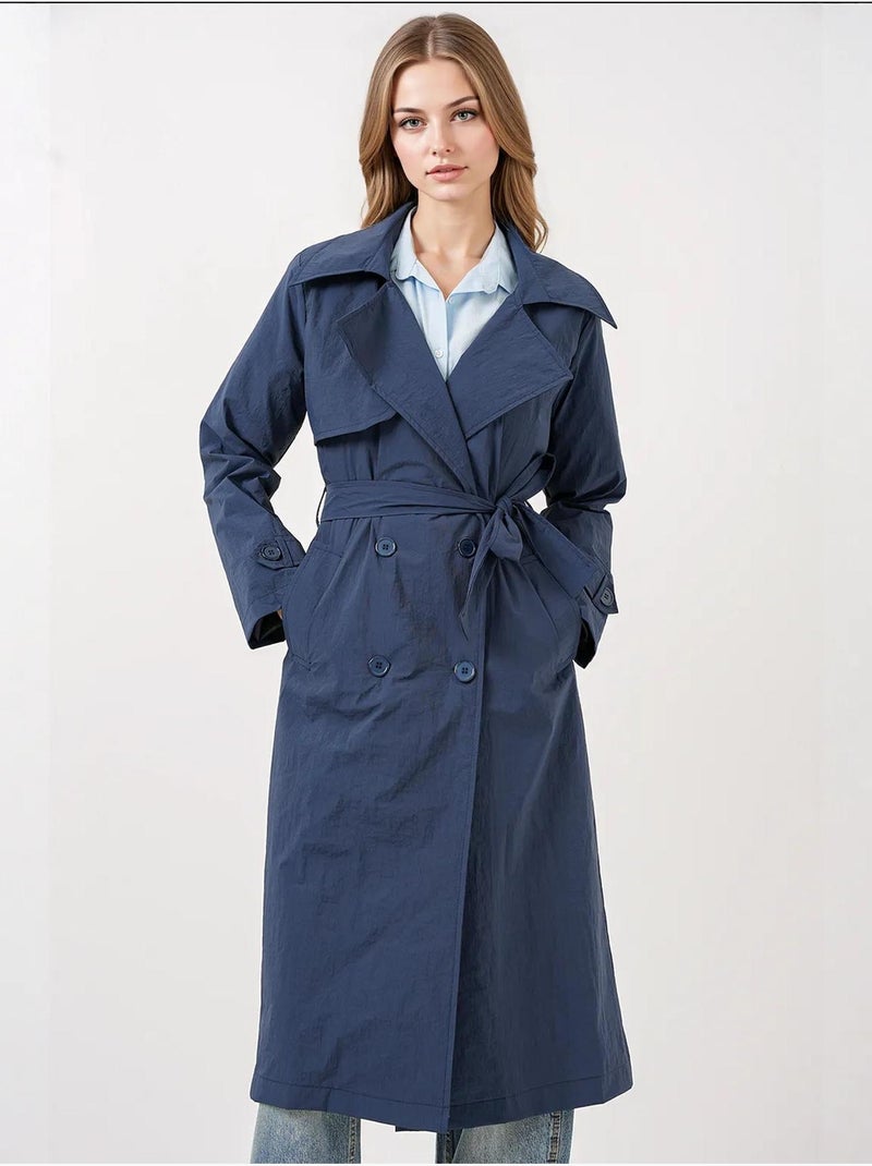 Trench-coat à col croisé bdart Bleu marine - Kiabi