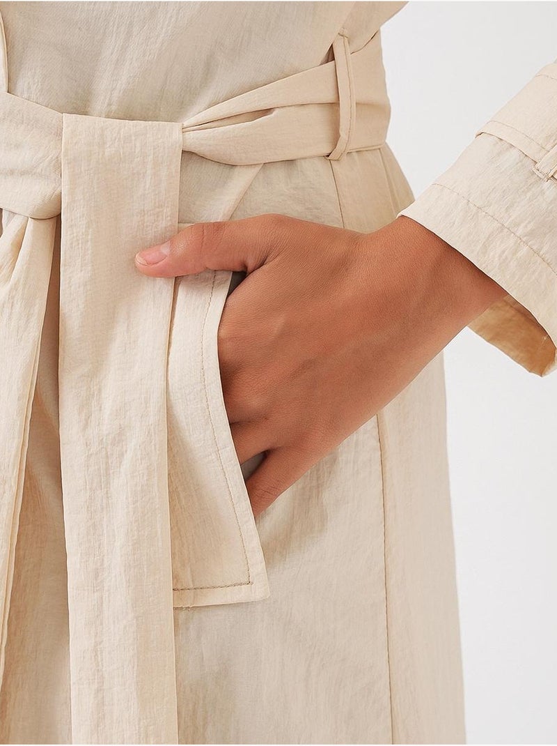 Trench-coat à col croisé bdart Crème - Kiabi