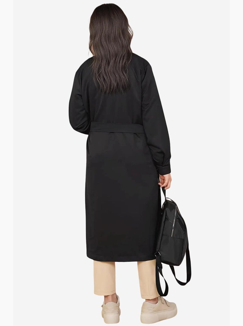 Trench-coat à col croisé bdart Noir - Kiabi