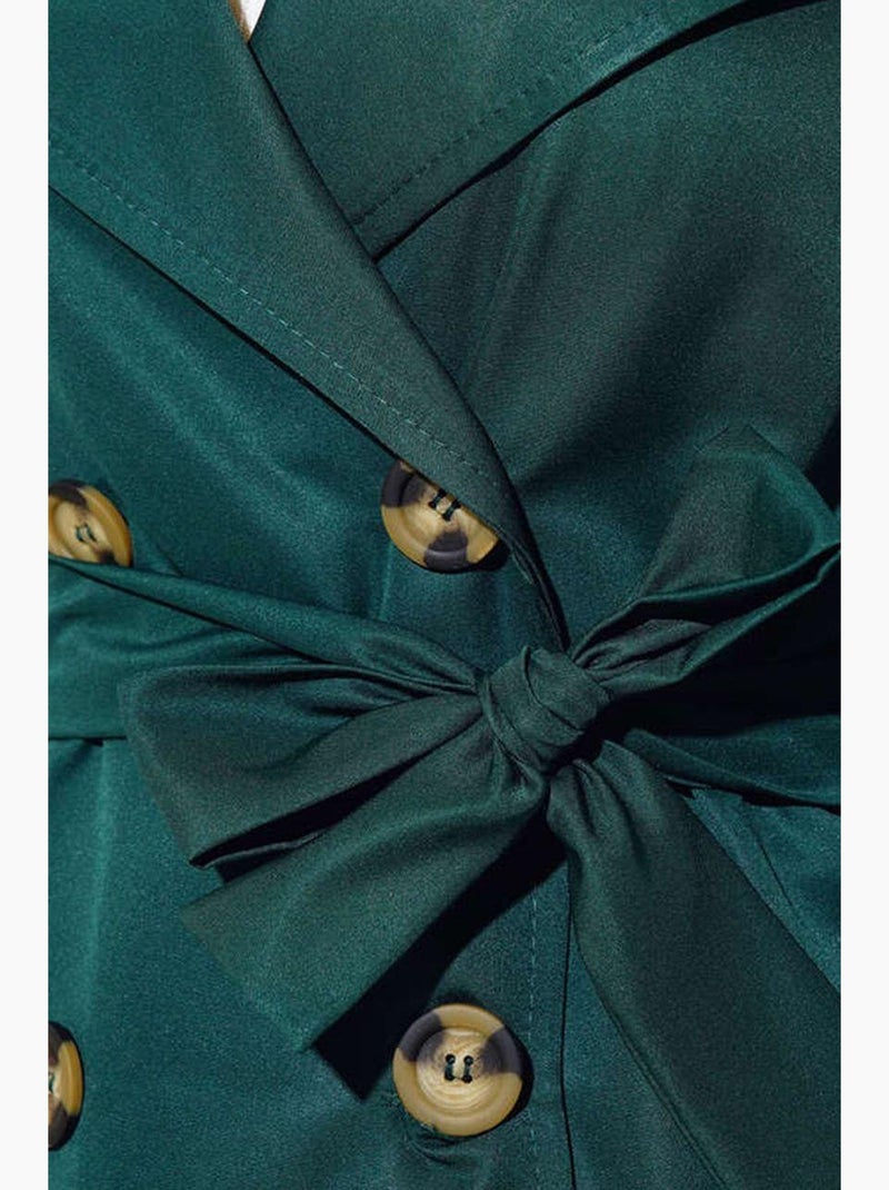 Trench-coat à col croisé bdart Vert émeraude - Kiabi