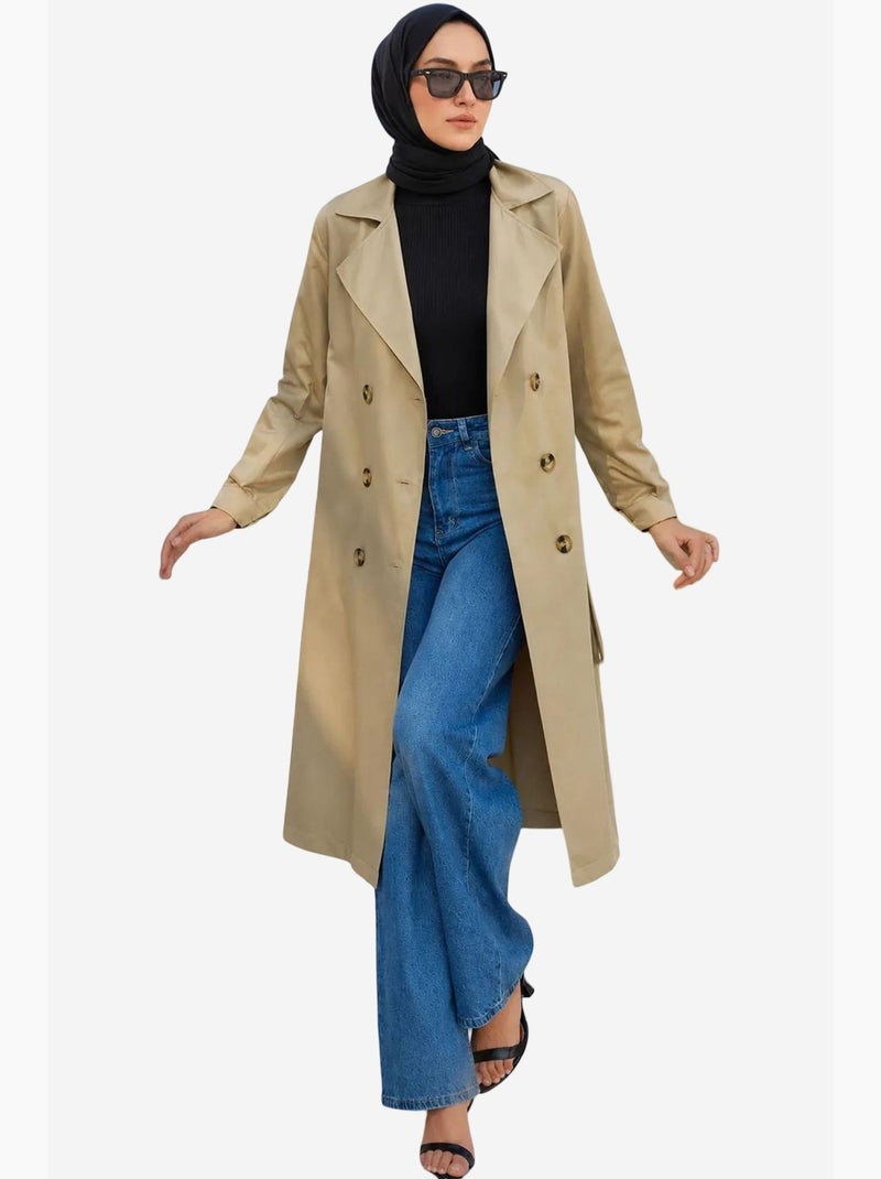 Trench-coat à col croisé bdart Vert kaki clair - Kiabi