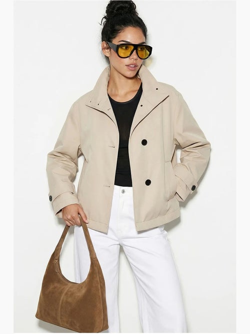 Trench-coat à col mandarin court lucci - Kiabi Trench-coat à col mandarin court lucci - Kiabi