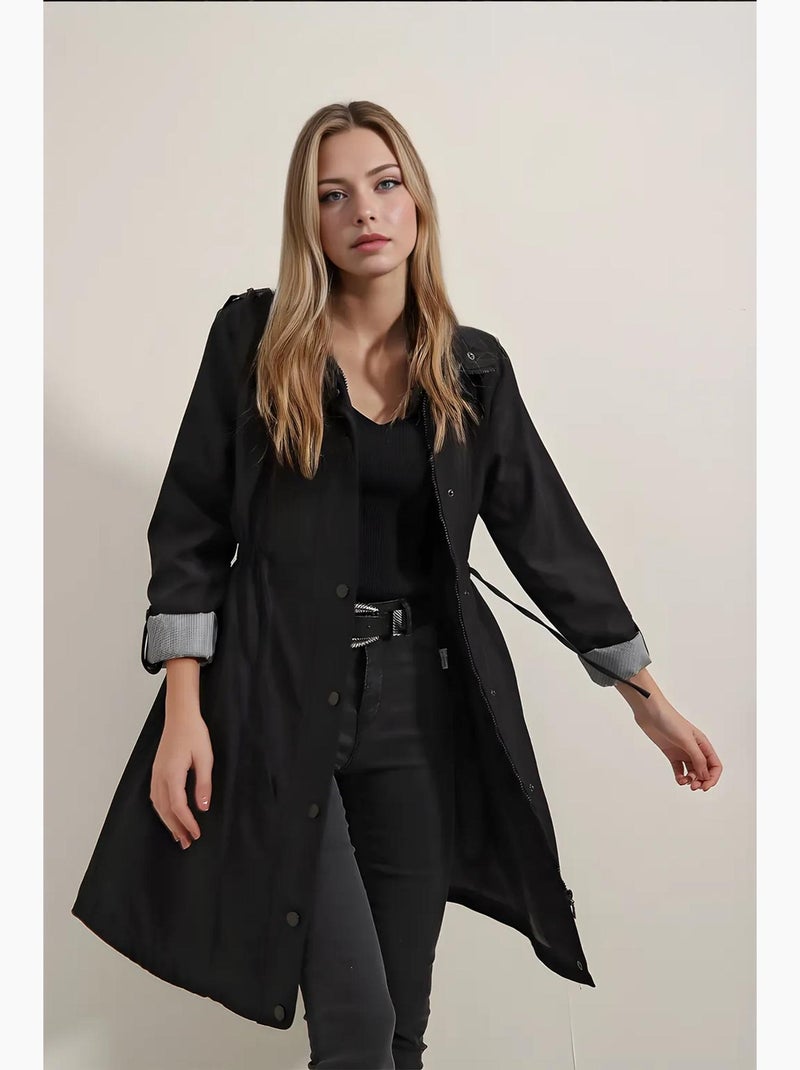 Trench-coat ceinturé bdart Noir - Kiabi