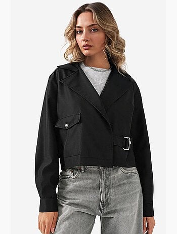 Trench-coat court à col portefeuille bdart