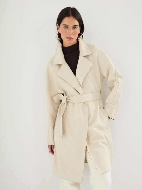 Trench-coat effet daim, MO Fashion - Kiabi