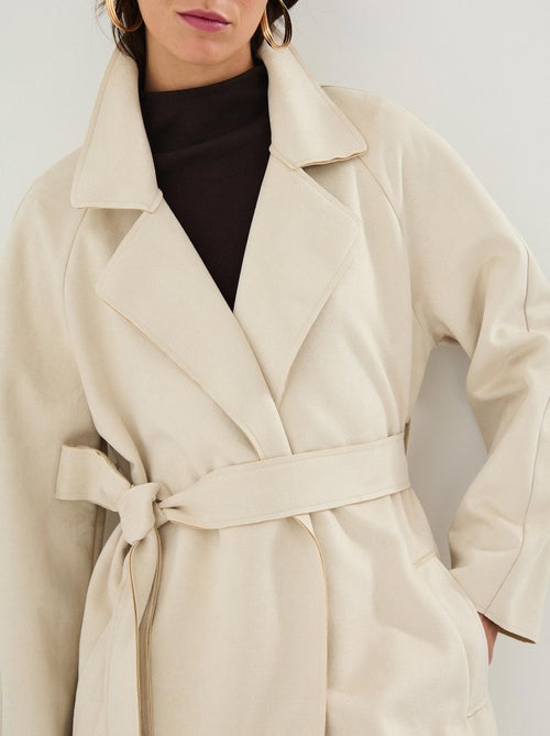 Trench-coat effet daim, MO Fashion - Kiabi