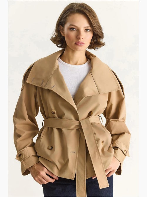 Trench-coat en acrylique coupe régulière avec fermeture à boutons lucci - Kiabi Trench-coat en acrylique coupe régulière avec fermeture à boutons lucci - Kiabi