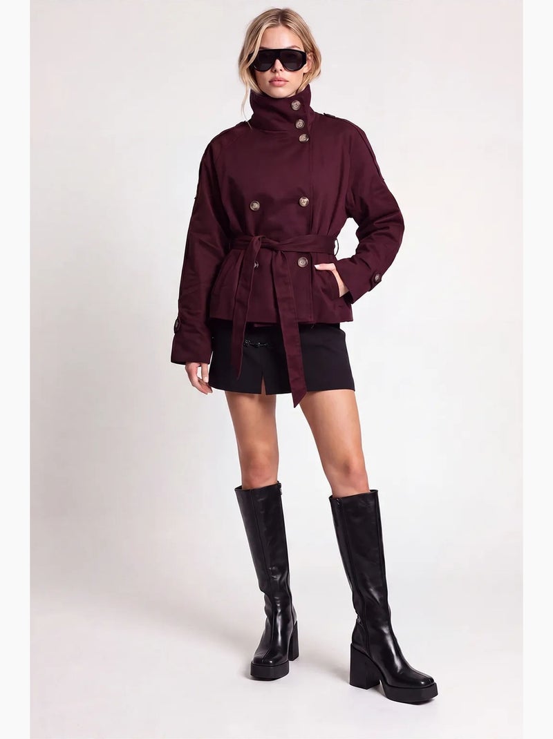 Trench-coat istanbul Rouge bordeaux - Kiabi