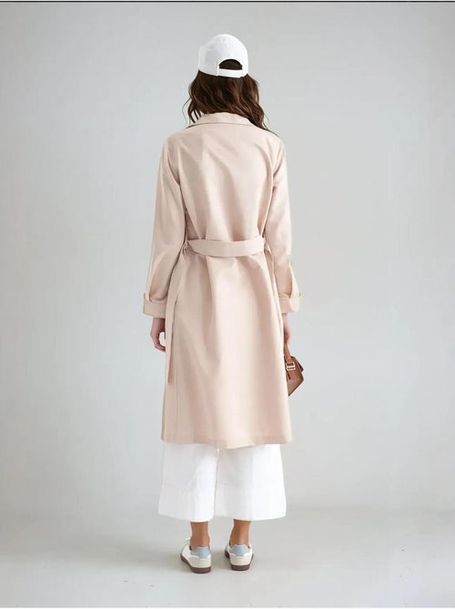 Trench-coat long croisé avec ceinture - Kiabi Trench-coat long croisé avec ceinture - Kiabi