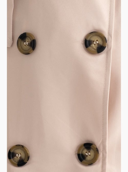 Trench-coat long croisé avec ceinture hiccup - Kiabi Trench-coat long croisé avec ceinture hiccup - Kiabi