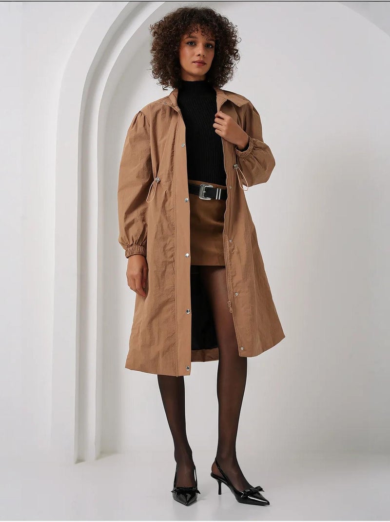 Trench-coat long doublé bdart Camel - Kiabi