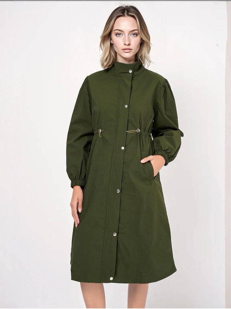 Trench-coat long doublé bdart Kaki - Kiabi