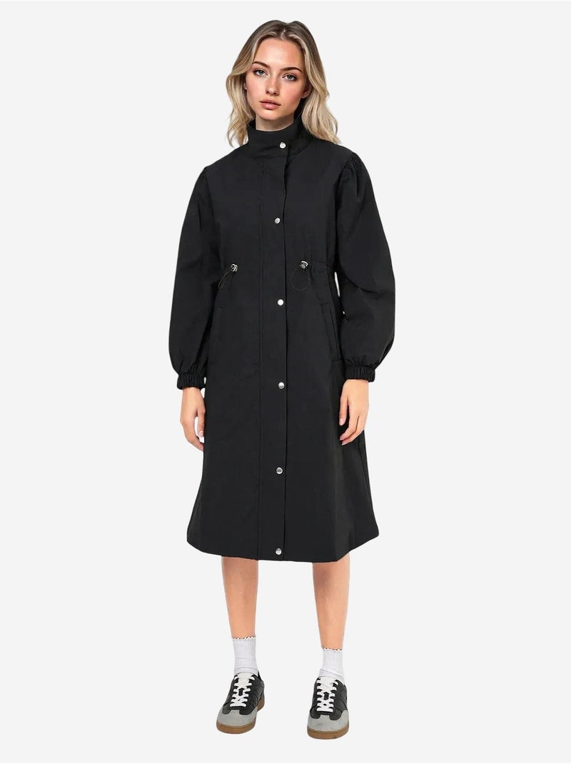 Trench-coat long doublé bdart Noir - Kiabi