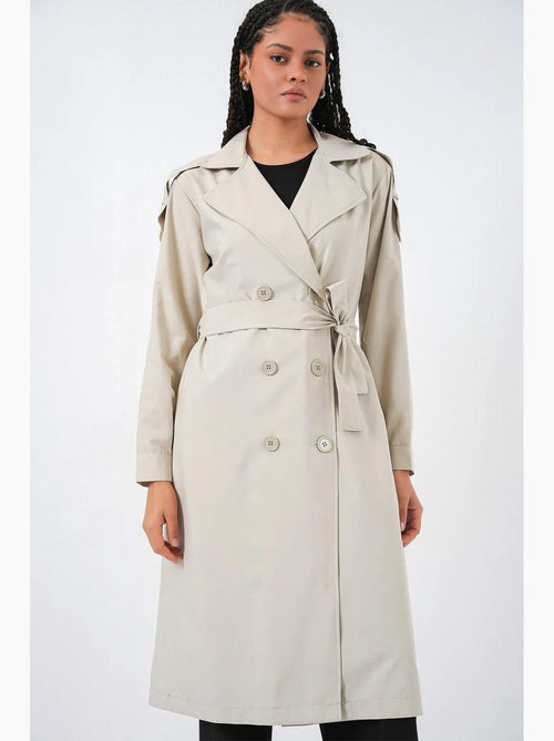 Trench-coat long matelassé à double boutonnage bdart - Kiabi Trench-coat long matelassé à double boutonnage bdart - Kiabi