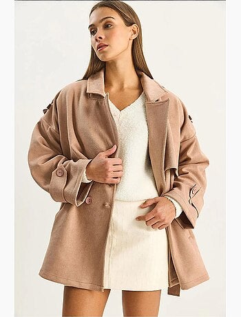 Trench-coat mi-long à double boutonnage lucci