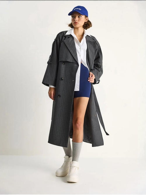 Trench-coat mi-long en coton avec fermeture à double boutonnage lucci - Kiabi Trench-coat mi-long en coton avec fermeture à double boutonnage lucci - Kiabi