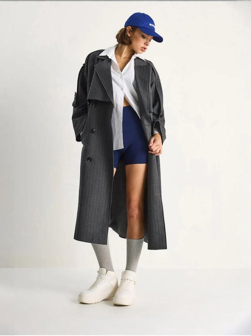 Trench-coat mi-long en coton avec fermeture à double boutonnage lucci - Kiabi Trench-coat mi-long en coton avec fermeture à double boutonnage lucci - Kiabi