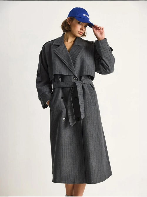 Trench-coat mi-long en coton avec fermeture à double boutonnage lucci - Kiabi Trench-coat mi-long en coton avec fermeture à double boutonnage lucci - Kiabi