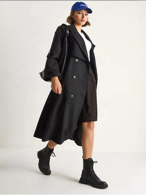 Trench-coat mi-long en coton avec fermeture à double boutonnage lucci - Kiabi Trench-coat mi-long en coton avec fermeture à double boutonnage lucci - Kiabi