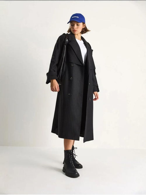 Trench-coat mi-long en coton avec fermeture à double boutonnage lucci - Kiabi Trench-coat mi-long en coton avec fermeture à double boutonnage lucci - Kiabi