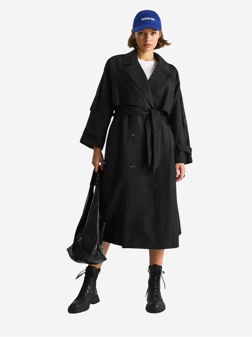 Trench-coat mi-long en coton avec fermeture à double boutonnage lucci - Kiabi Trench-coat mi-long en coton avec fermeture à double boutonnage lucci - Kiabi