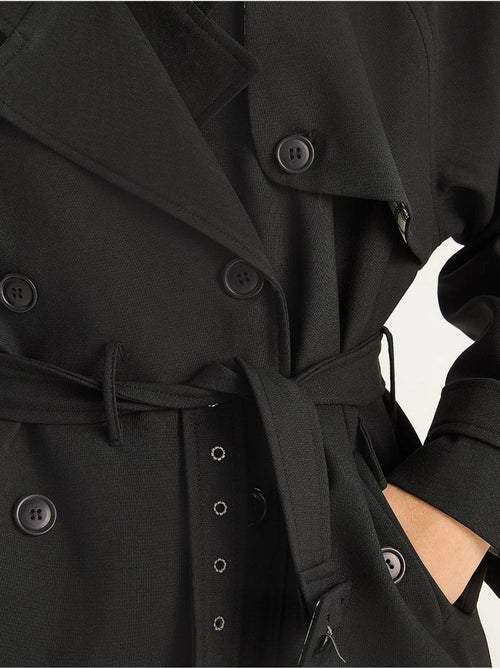 Trench-coat mi-long en mélange de coton avec fermeture boutonnée lucci - Kiabi Trench-coat mi-long en mélange de coton avec fermeture boutonnée lucci - Kiabi