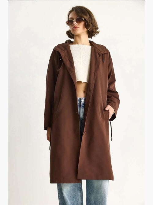 Trench-coat mi-long oversize à col châle lucci - Kiabi Trench-coat mi-long oversize à col châle lucci - Kiabi