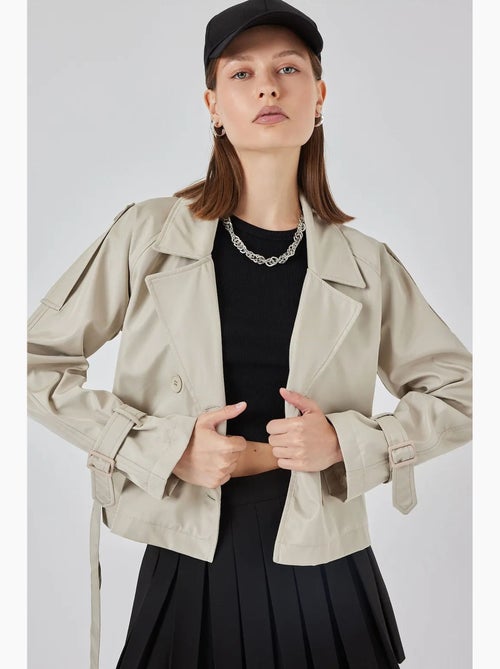 Trench court ceinturé bdart - Kiabi Trench court ceinturé bdart - Kiabi