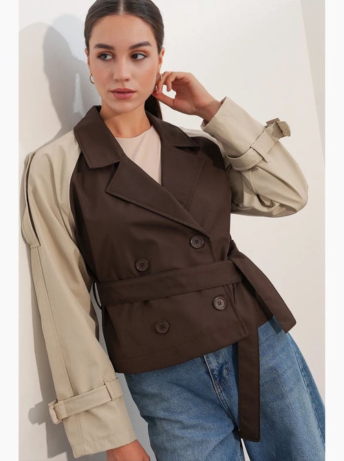 Trench court ceinturé bdart - Kiabi Trench court ceinturé bdart - Kiabi