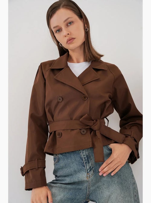 Trench court ceinturé bdart - Kiabi Trench court ceinturé bdart - Kiabi