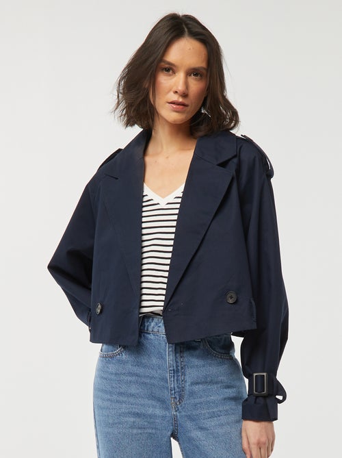 Trench court déperlant avec emmanchures raglan - Kiabi