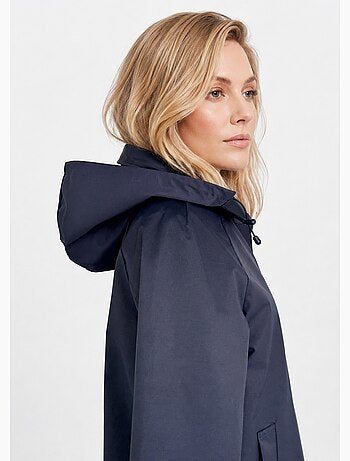 Trench court déperlant, capuche amovible - afibel