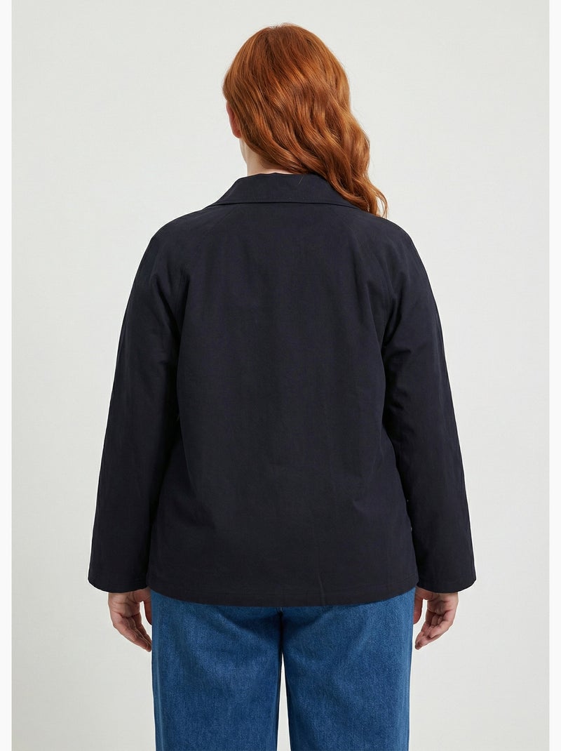 Trench court, doublure fantaisie - AFIBEL Bleu marine - Kiabi