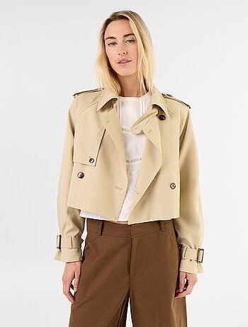 Trench court en coton