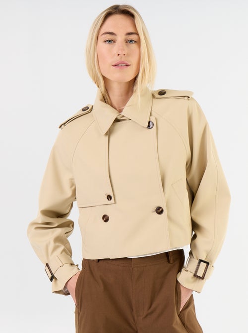 Trench court en coton - Kiabi