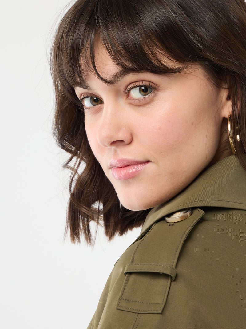 Trench court en coton Kaki - Kiabi