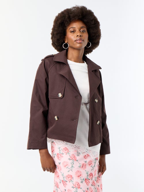 Trench court en coton - Kiabi Trench court en coton - Kiabi
