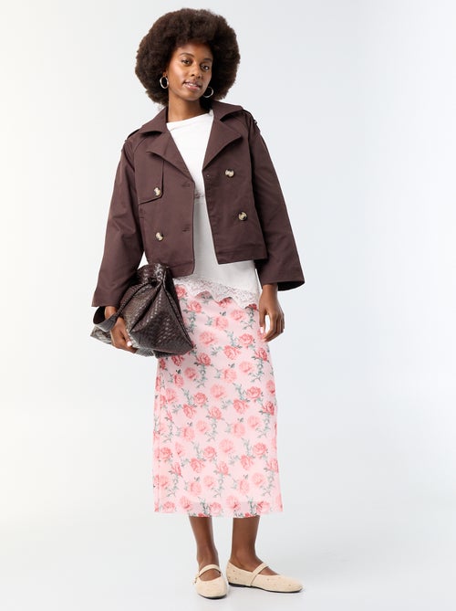Trench court en coton - Kiabi Trench court en coton - Kiabi