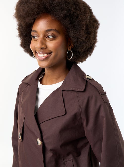 Trench court en coton - Kiabi Trench court en coton - Kiabi