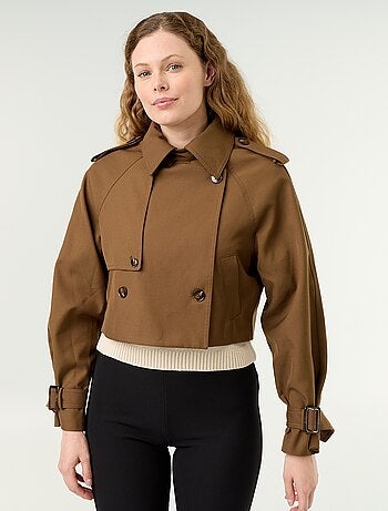 Trench court en coton