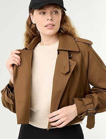 Trench court en coton