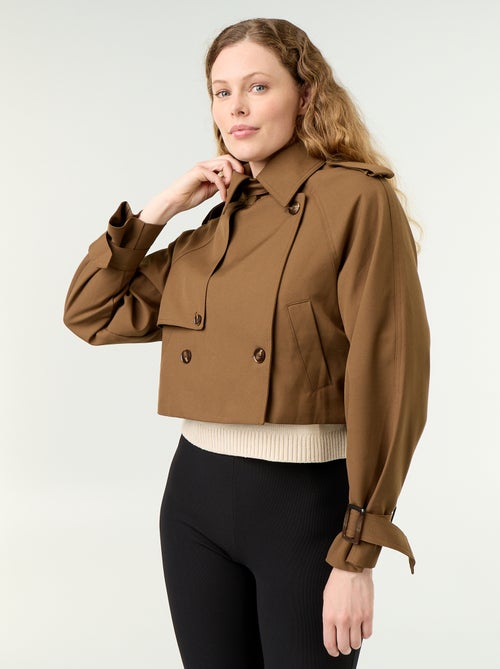 Trench court en coton - Kiabi
