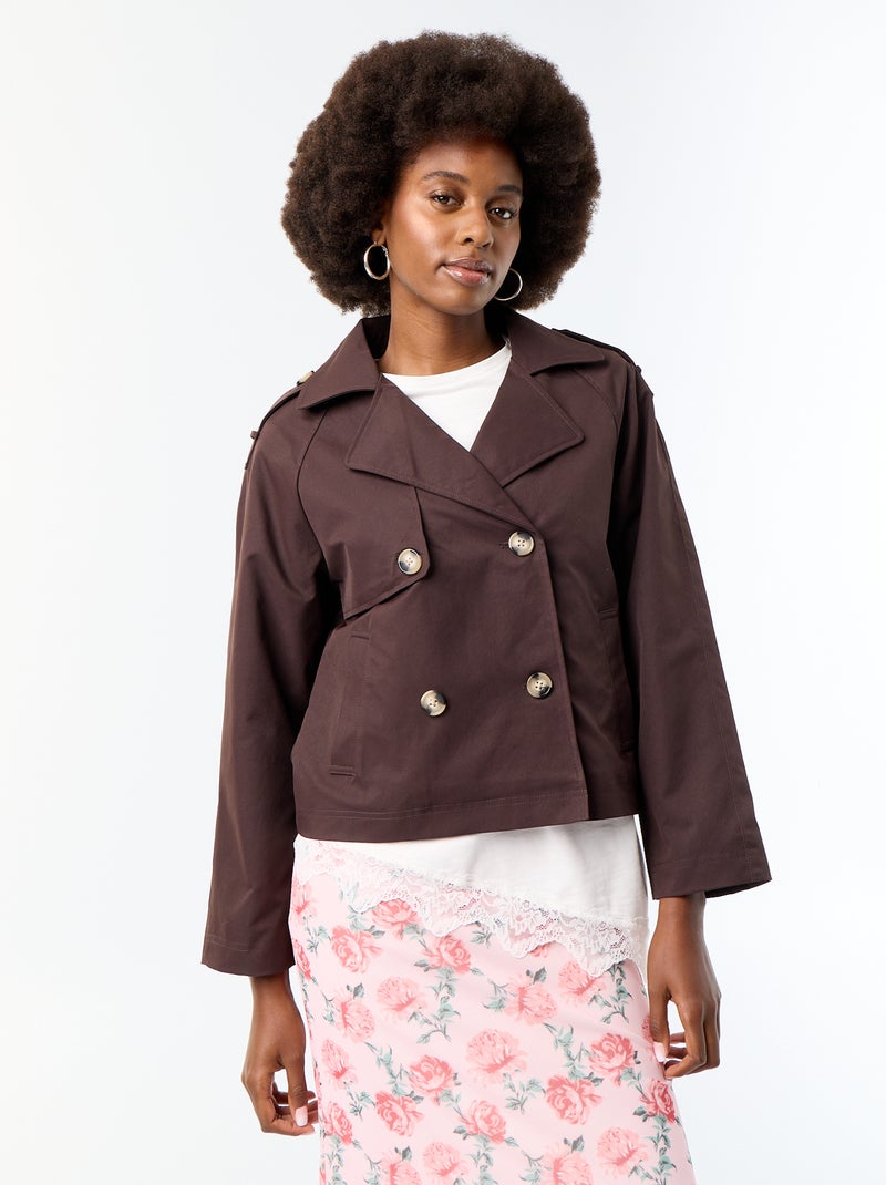 Trench court Marron - Kiabi