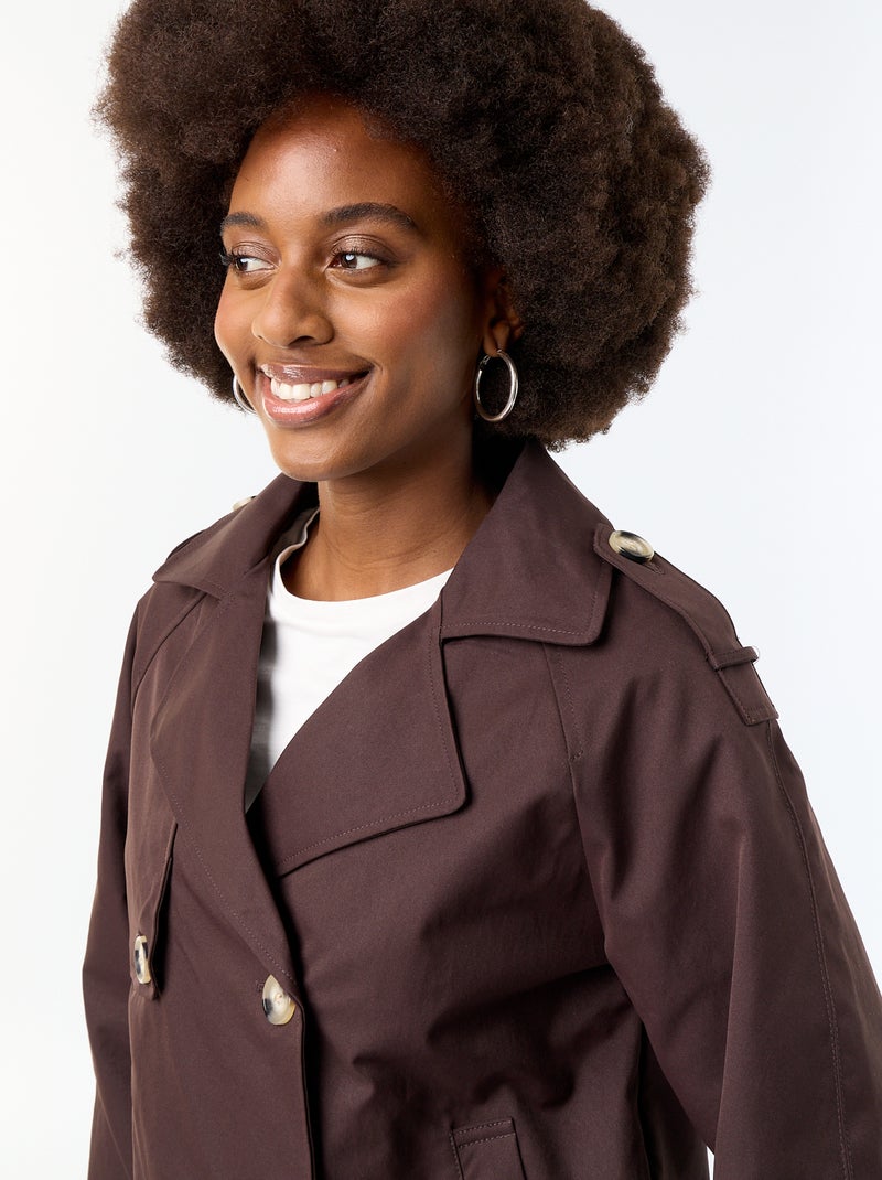 Trench court Marron - Kiabi