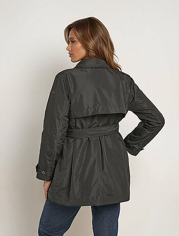 Trench déperlant avec ceinture à nouer