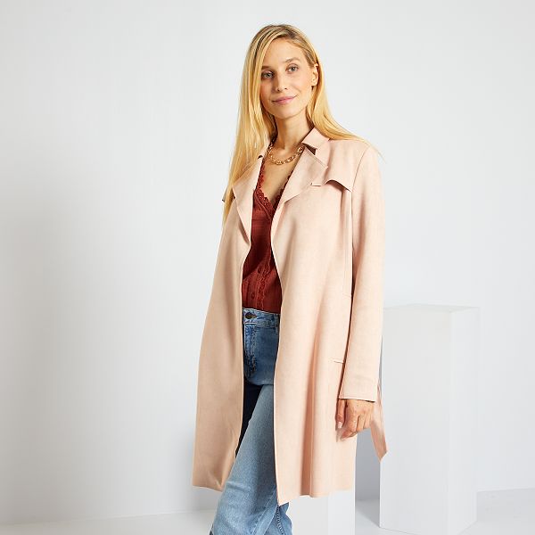 Trench En Suedine Femme Rose Kiabi 35 00
