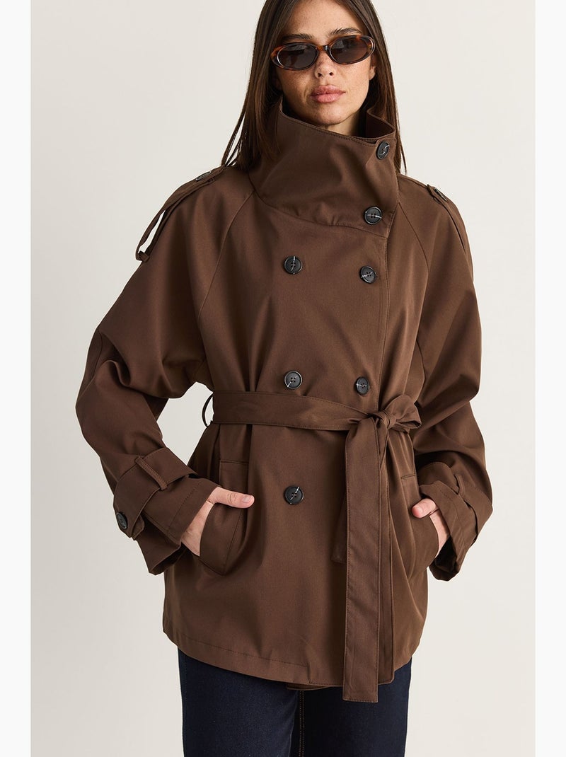 Trench femme lucci Marron - Kiabi